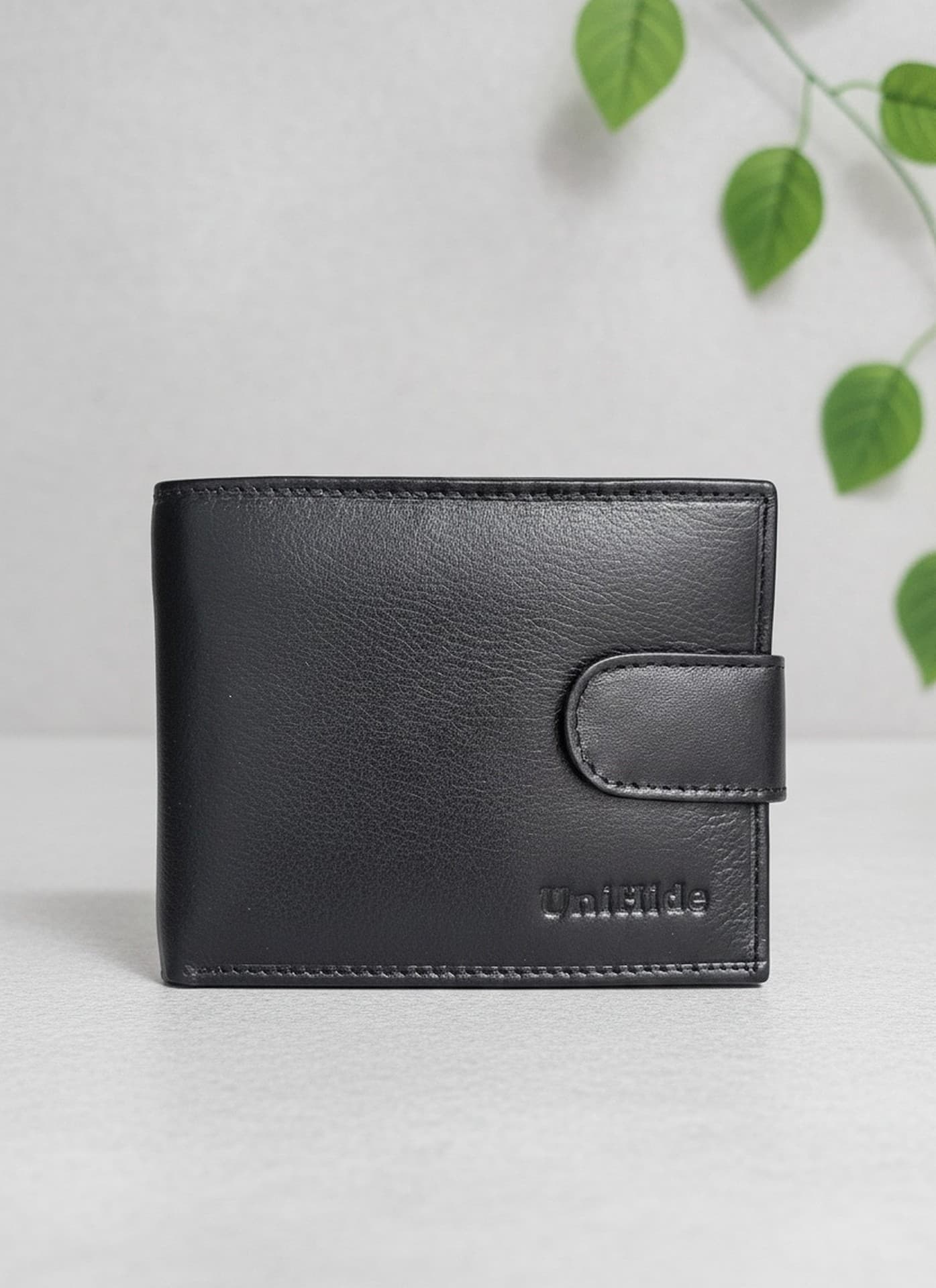 Genuine Leather Bifold Wallet - Zip
